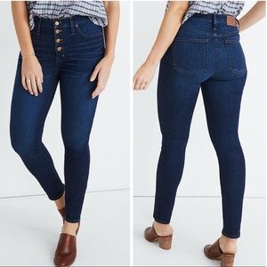Madewell 9” High Rise Skinny Jeans Button Fly 31